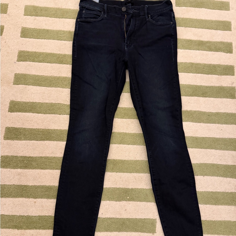 MOTHER Women's Dark Blue Skinny Jeans